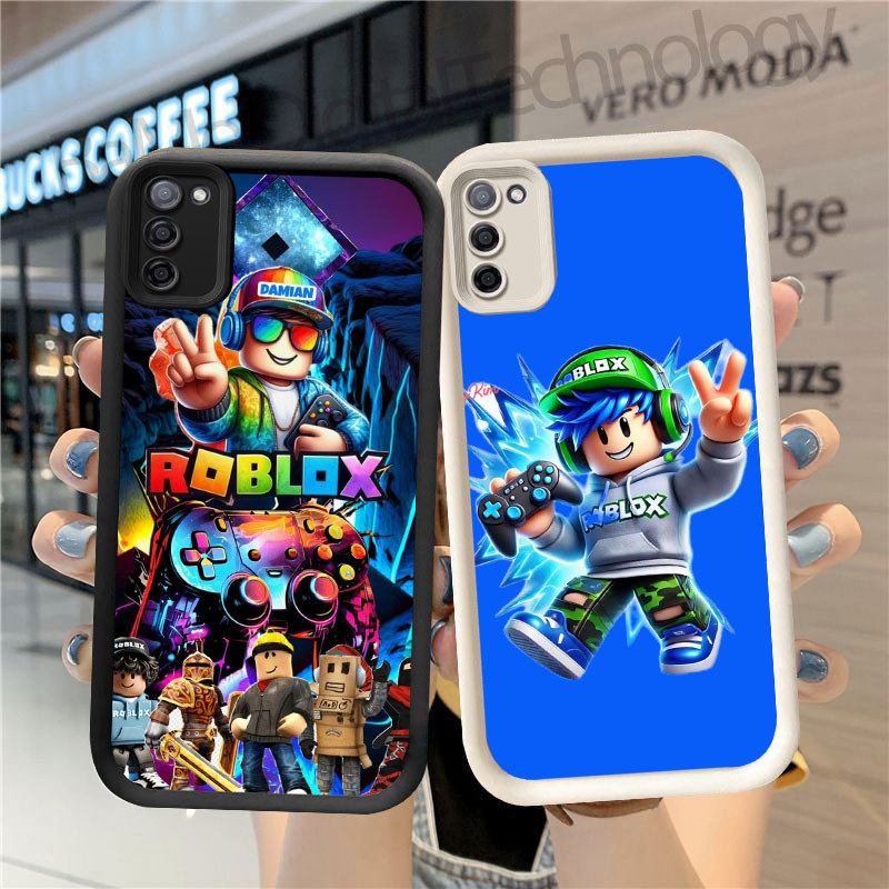 UK-84 Roblox Hitam Putih silikon lembut Casing untuk Samsung A71 M21 S20 A51 FE M30S 2020
