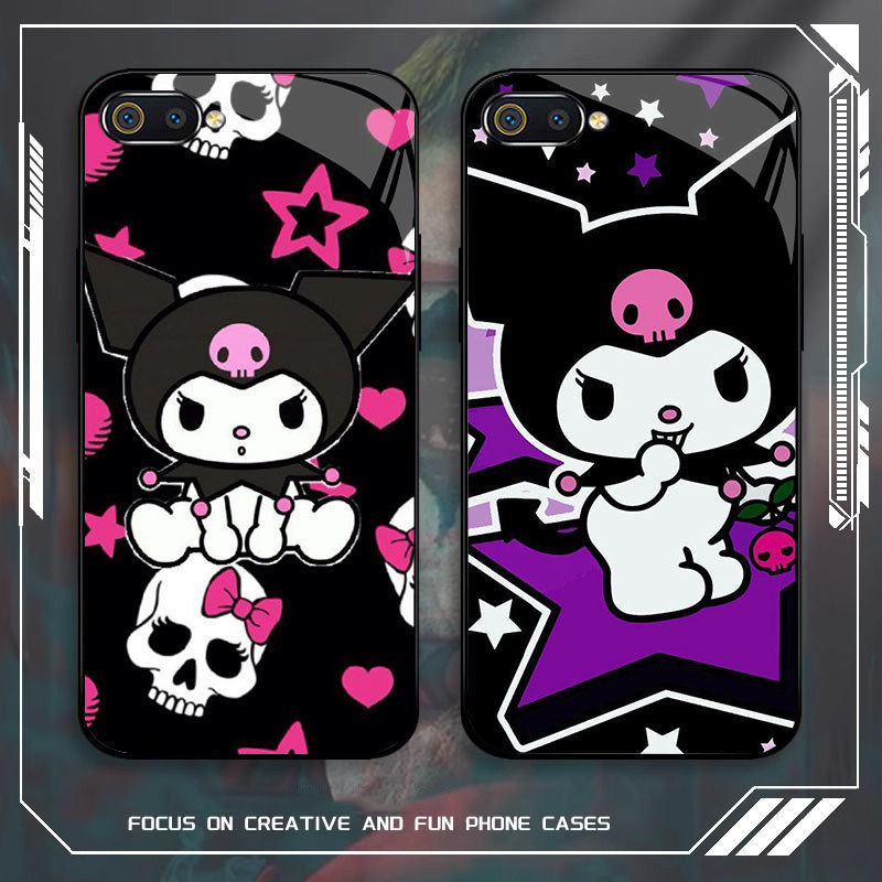 JP-54 Lomi Case KACA Soft Edge Untuk OPPO Realme C1 C2 A12E A5 C2s A3S