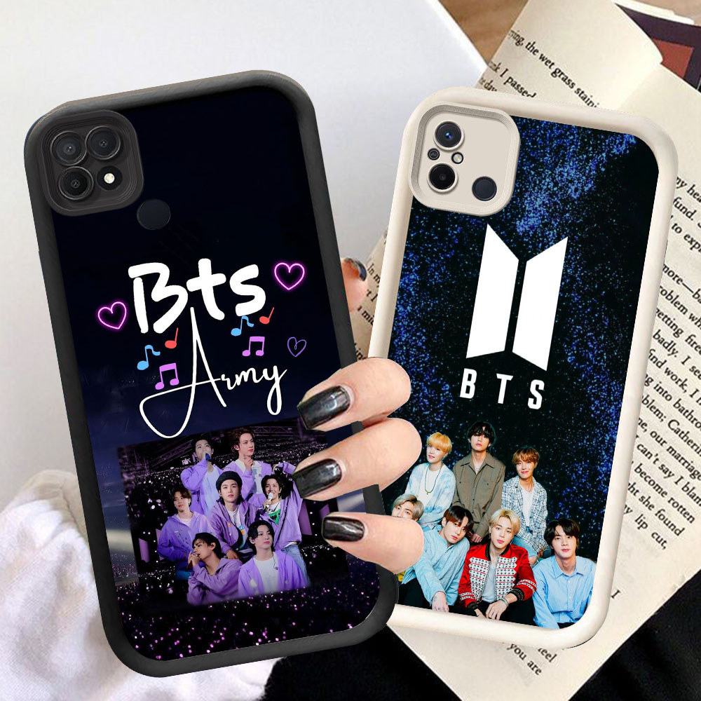 HR-6 BTS Bangtan Shockproof Casing untuk Xiaomi Redmi 9C 11A 12C 10C NFC POCO C55 C31
