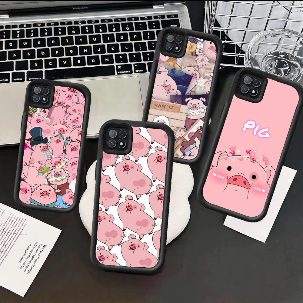 KU38 Gravity Spring Pig Hp Plating Casing untuk OPPO Narzo A55 V13 A16s 8 7I Q3 8S A54 A33 30 C17 A5