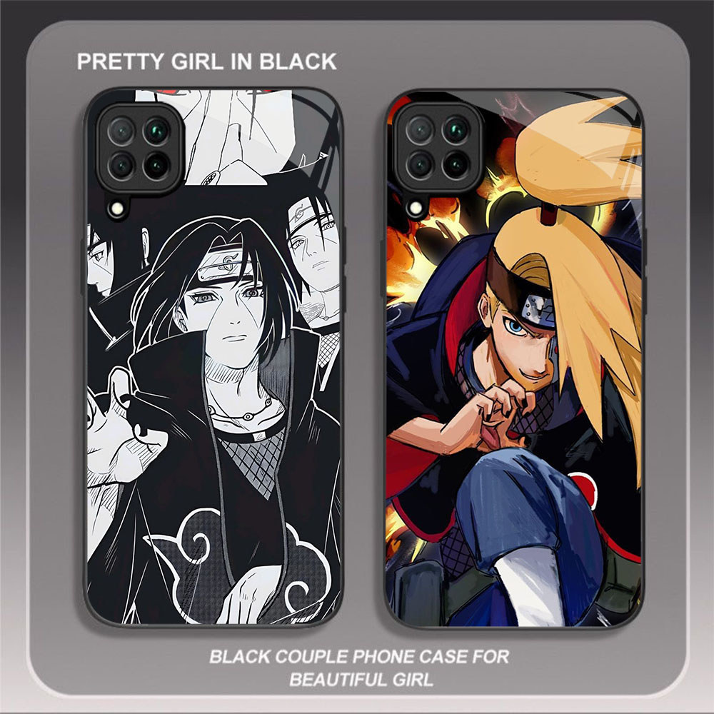 JP-62 Naruto Itachi Case KACA Soft Edge Untuk Samsung M32 A12 M12 A22 5G