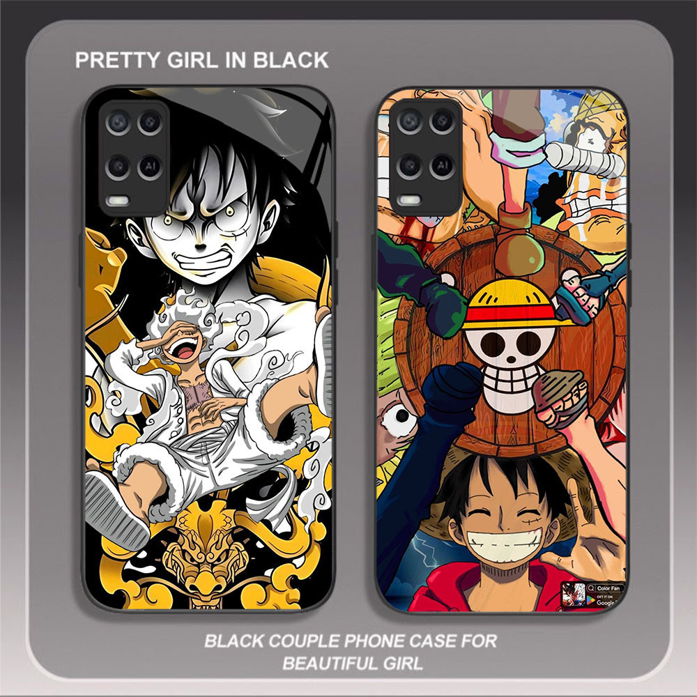 JP-67 One Piece Case KACA Soft Edge Untuk OPPO Realme Narzo Reno A55 A54 8 50 9 7 8i Pro 5G