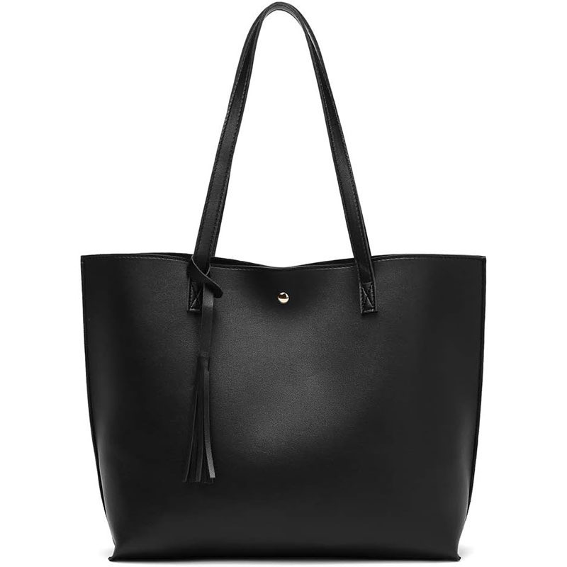 Tas Jinjing Tangan Wanita Kulit Palsu Lembut Kapasitas Besar Terlaris Amazon Bahu Tahan Air Poni Tot