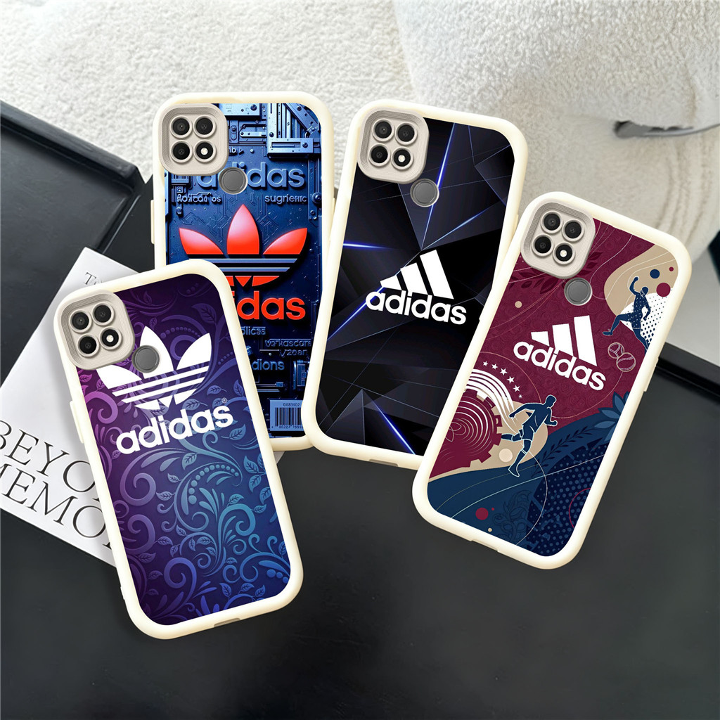 XC1 A-adidas Hp Plating Casing untuk OPPO A93 A77 A74 A78 A91 A9 A92 A77s A76 2020 5G kasus silikon
