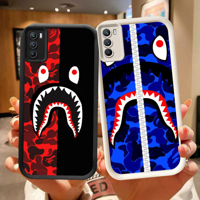 TP-2 B shark Silikon Casing untuk OPPO Realme 7I C17 A16s A33 A16 A53 A11S A54S A53S C75 2020 4G