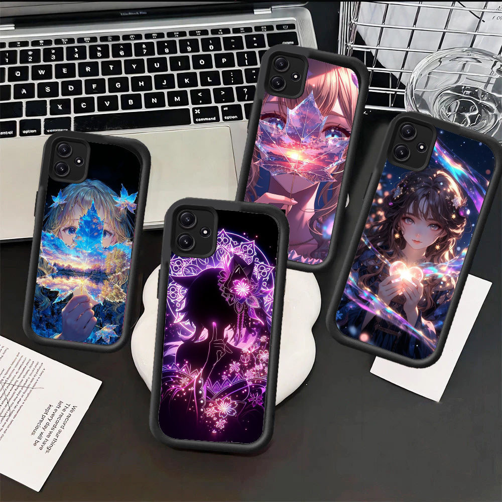 XB5 anime girl Hp Plating Casing untuk Xiaomi Redmi Poco A2 14 NFC 9C A1 A3 14T C75 14C 11A 12C C65 