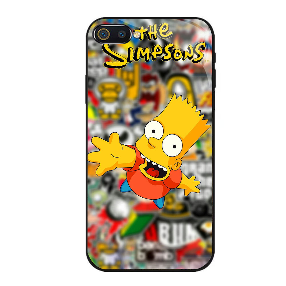 JP-78 Simpson Case KACA Soft Edge Untuk OPPO Realme C1 C2 A12E A5 C2s A3S