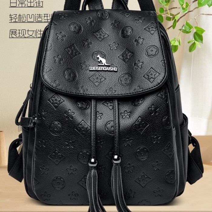 Ransel untuk Wanita 2023 Gaya Baru Tas Tamasya Ibu Tahan Air Tas Ibu Kapasitas Besar Tas Sekolah Tas