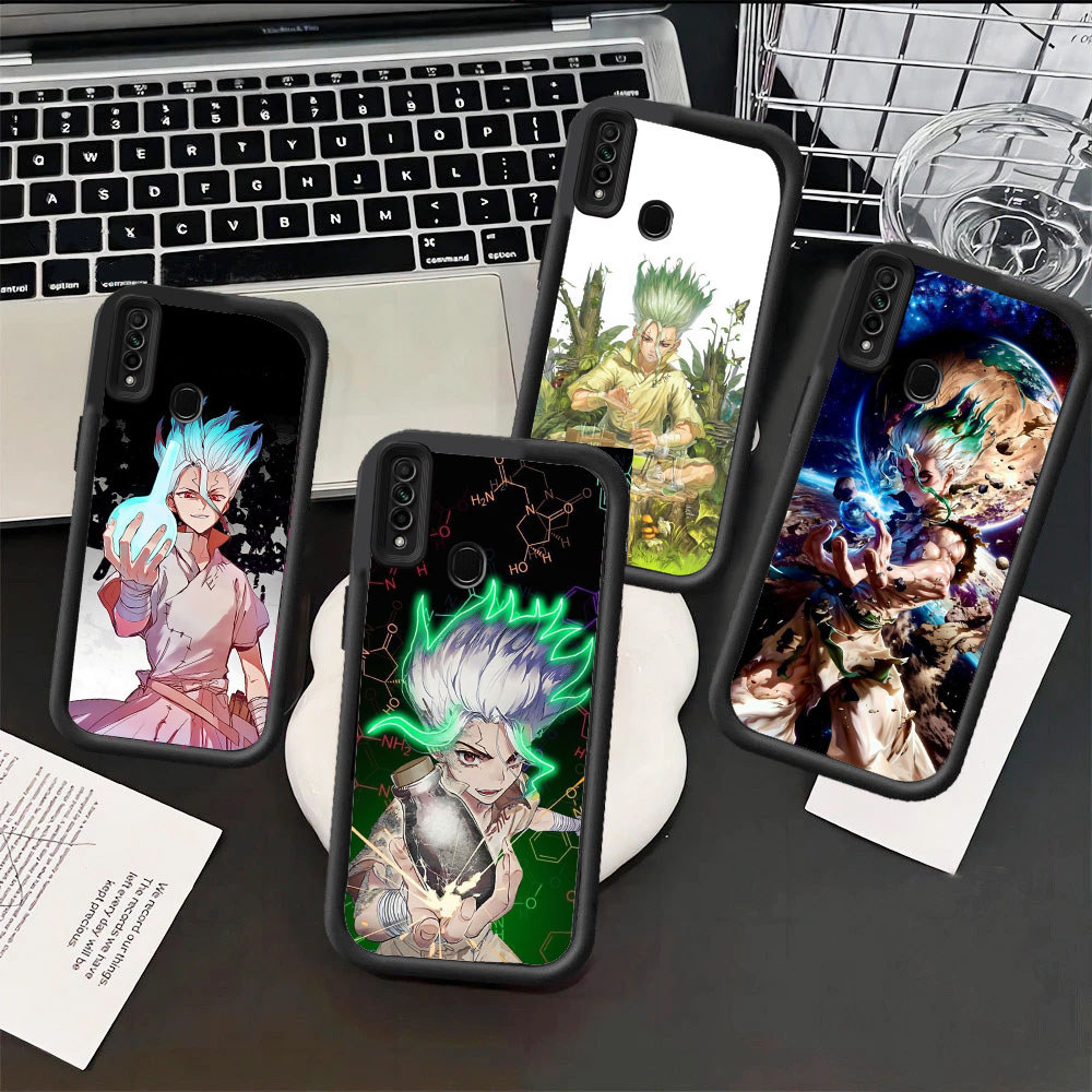 XC32 Dr Stone Hp Plating Casing untuk Realme C2 C2s C3I 5 5s C12 C3 12 5i C11 C15 2021 Lite 5G kasus