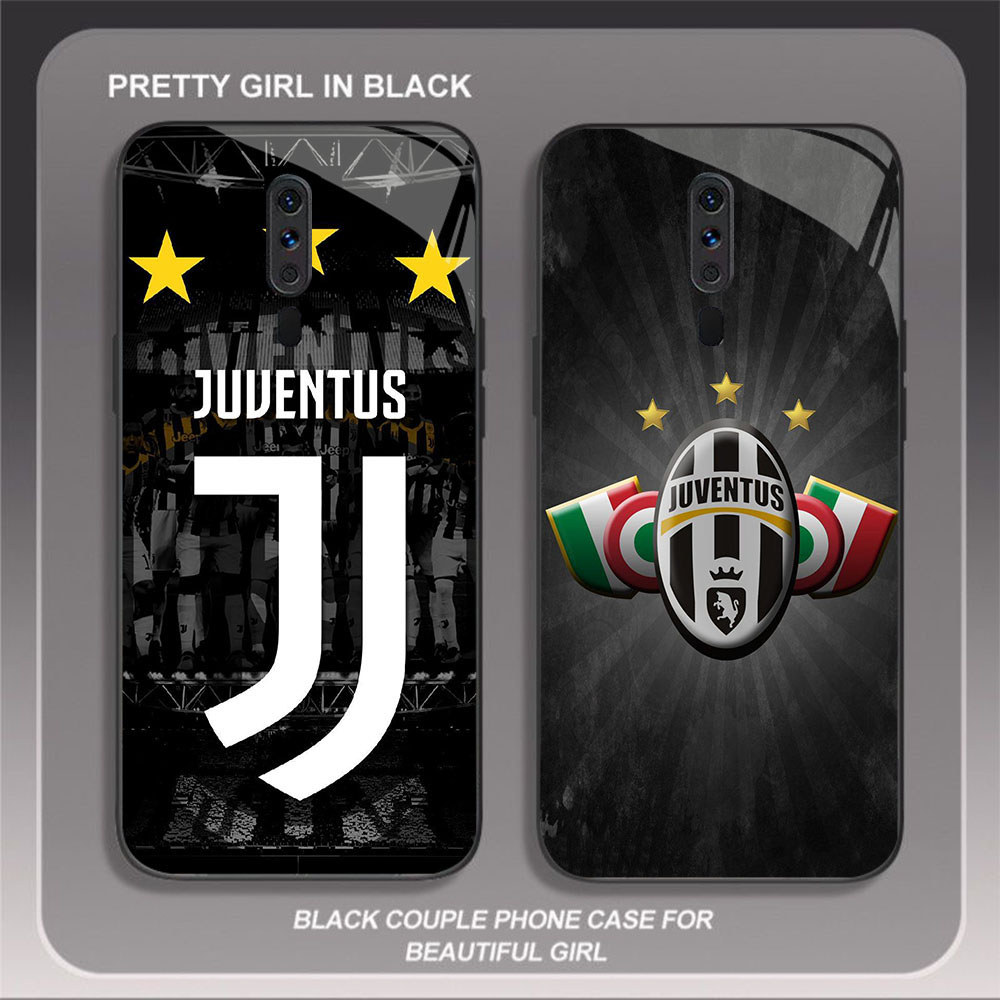 JP-50 Juventus Case KACA Soft Edge Untuk OPPO Reno 2Z A5 A9 F11 2019 2F A9X 2020 Pro