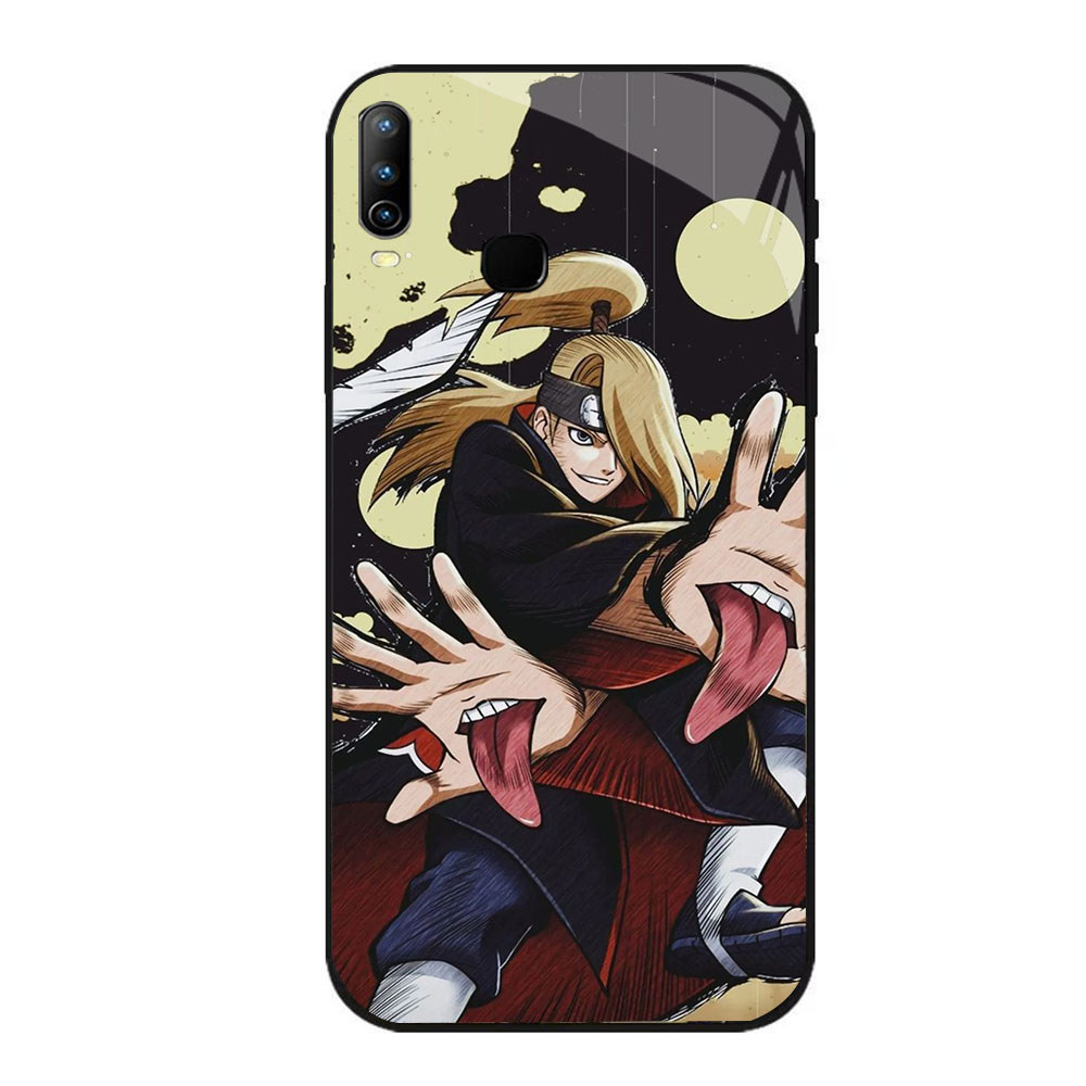 JP-62 Naruto Itachi Case KACA Soft Edge Untuk VIVO Y19 Y15 X23 Y17 Y93 Y12 Y91 Y95 2019 Y85 Y91C Y89