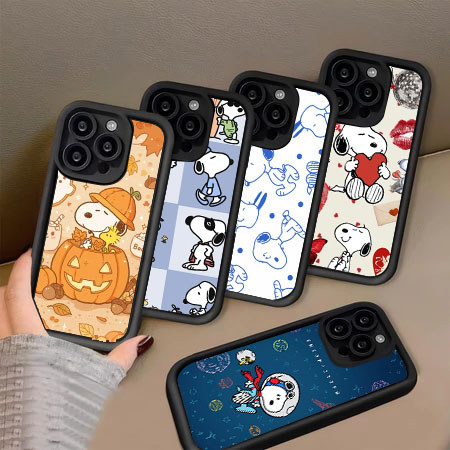 KU82 Snoopy Hp Plating Casing untuk Samsung A30s A02 A03 A14 A12 A53 A32 A04s Core A33 A23 A7 A22 A1