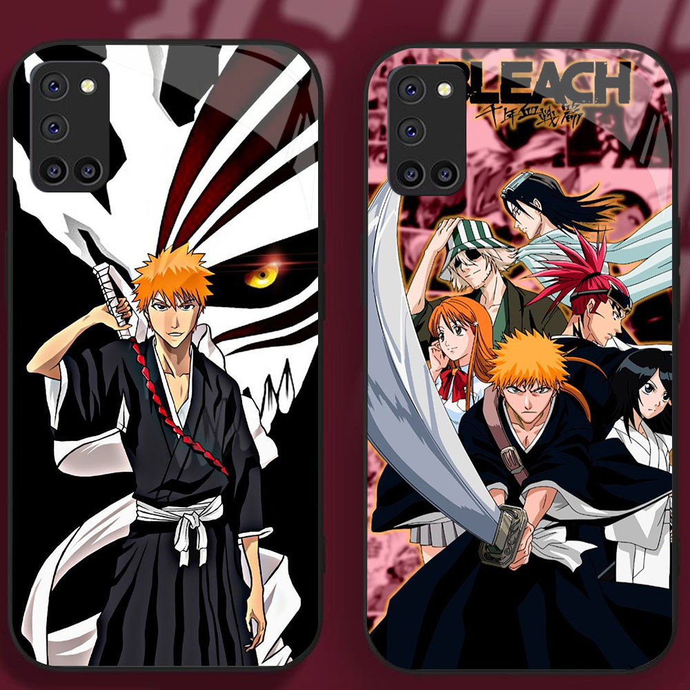 UK-39 BLEACH Casing KACA bingkai lembut hitam OPPO Reno A92 5 5F A72 A52 A94 F19 Pro Lite