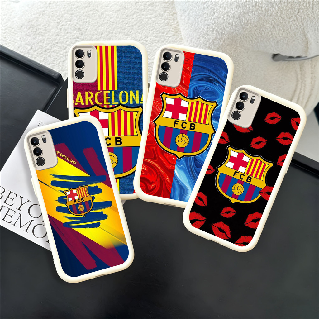 KU8 Barcelona Hp Plating Casing untuk Samsung A04s A7 A05S A30s Core A23 A32 A33 M02 A13 A12 A73 A03