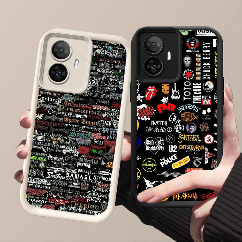 TP-22 Rock Band Silikon Casing untuk OPPO Reno Narzo 10 C67 C55 F25 N55 13F 11F 11 Pro 5G Realme 4G