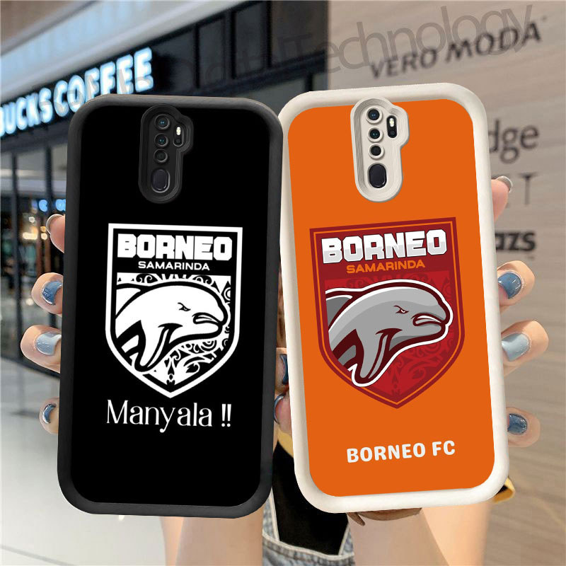 UK-58 Indonesian FC Borneo Hitam Putih silikon lembut Casing untuk OPPO Reno A5 A9 2Z F11 2F 8T 2020