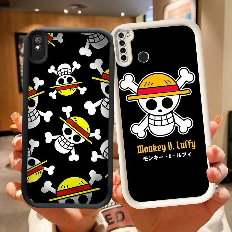 JP-68 One Piece logo Casing silikon lembut anti guncangan Redmi Note 7 9A 9T 6A Pro