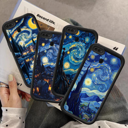 KU96 Vincent van Gogh Hp Plating Casing untuk iPhone 13 XR 7 6 XS 8 X Pro Max Plus TUP Silicone Case