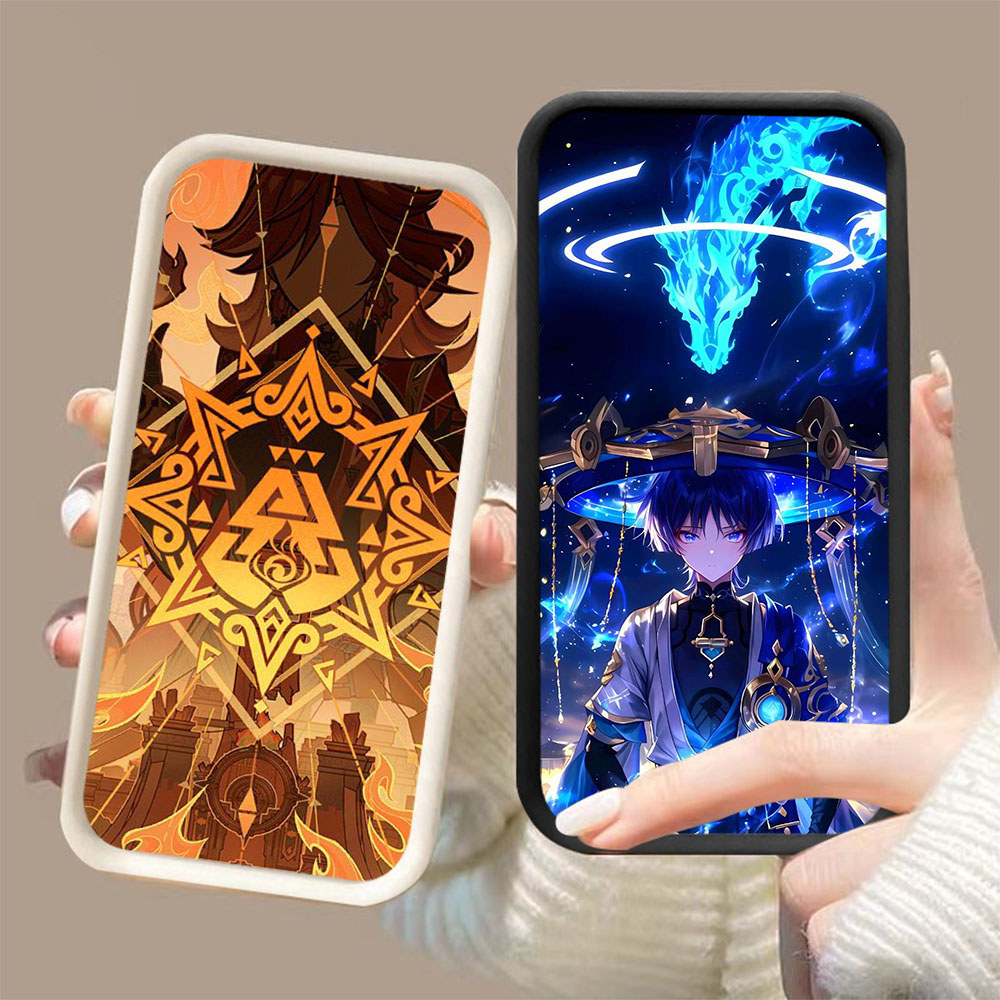 JP-44 Genshin Impact Casing silikon lembut anti guncangan OPPO Realme Narzo Reno 20A 10 10A C3 F15 6