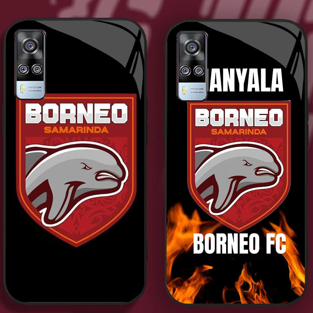 UK-58 Indonesian FC Borneo Casing KACA bingkai lembut hitam VIVO V21E Y52 Y53S V21 Y31 Y51 V20 V21S 