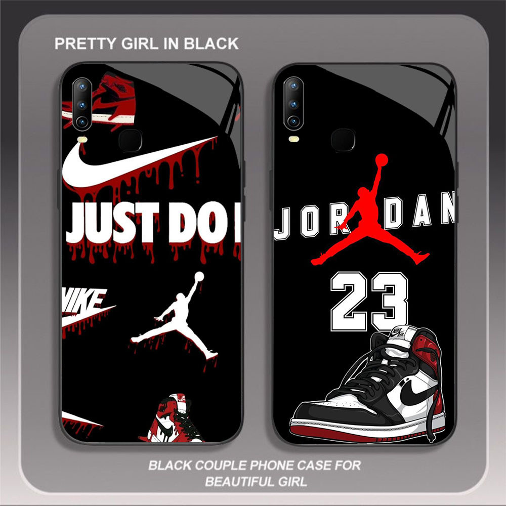 JP-8 Basketball star Michael Jordan Case KACA Soft Edge Untuk VIVO Y19 Y15 X23 Y17 Y93 Y12 Y91 Y95 2