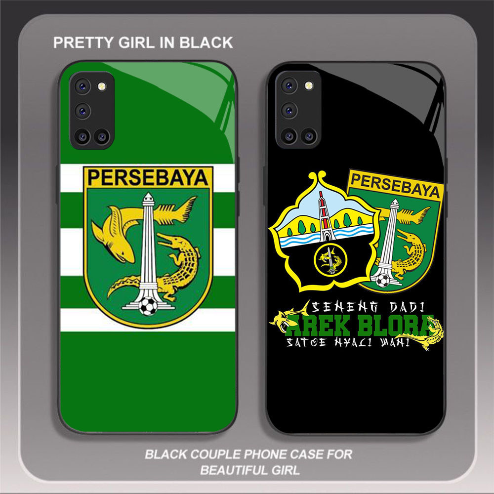 JP-48 Indonesian football club Persebaya Case KACA Soft Edge Untuk OPPO Reno A72 A92 5 F19 5F A94 A5