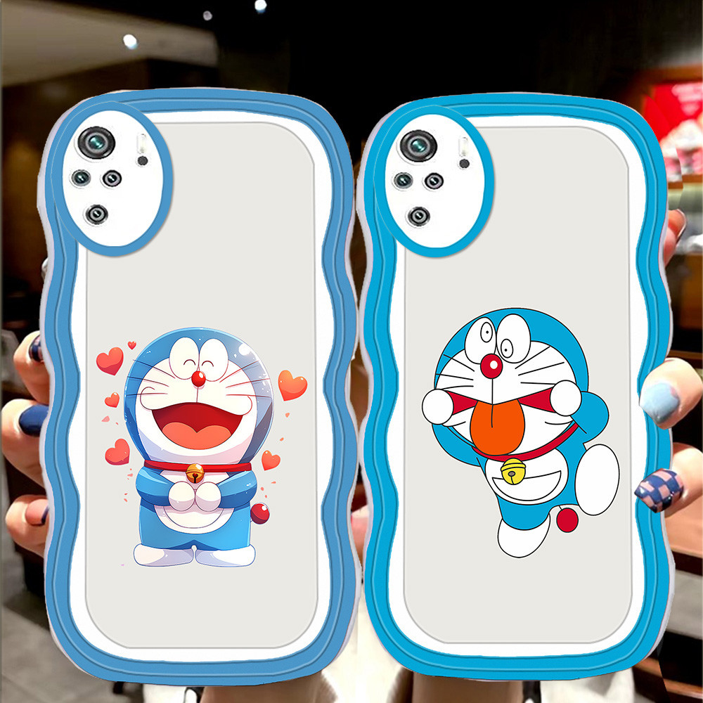 S-45 Doraemon Casing untuk Xiaomi Redmi Note 10C 10S 10 Pro Max 5G transparan TPU