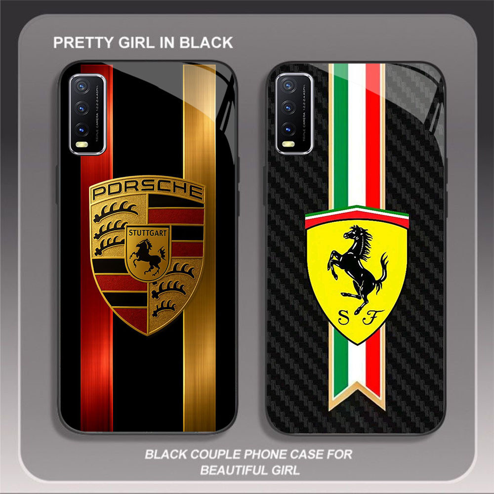 JP-73 Red Bull Racing Case KACA Soft Edge Untuk VIVO S1 Y03 Y20 Y30 Y20s Y20i V15 Y50 V50 Y29 Pro Li
