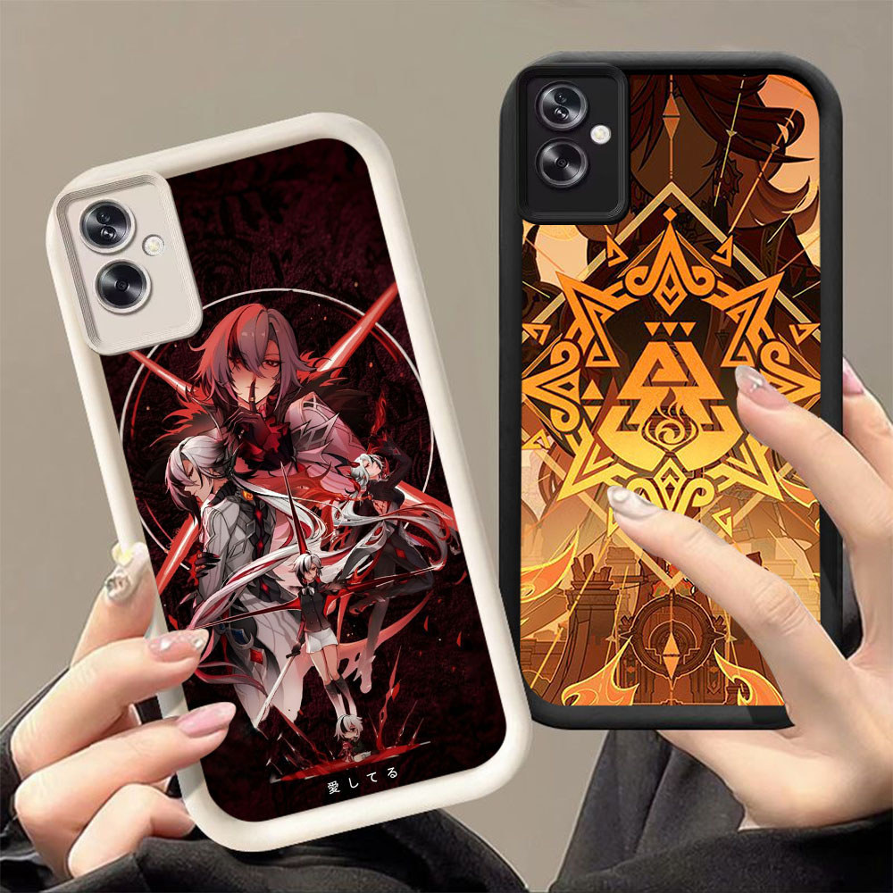 JP-44 Genshin Impact Casing silikon lembut anti guncangan OPPO Realme Narzo A79 Real A3 A3X A5i C31 