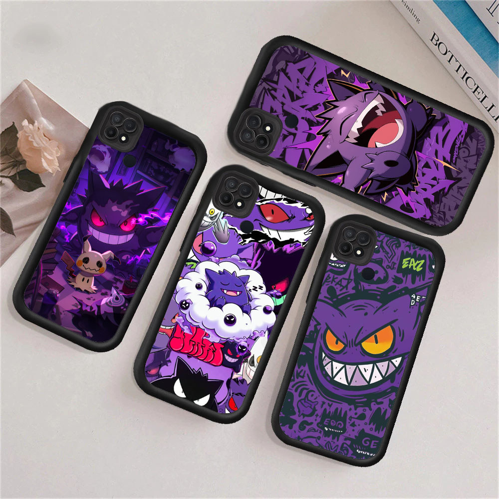 XB32 Pokemon Gengar Hp Plating Casing untuk Xiaomi Redmi Note 9C 9A A3 9 12C 10 10C 12 9T TPU materi