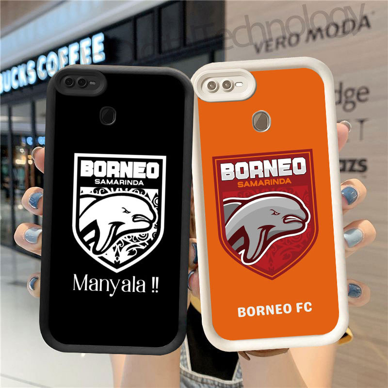 UK-58 Indonesian FC Borneo Hitam Putih silikon lembut Casing untuk OPPO Realme F7 A7 2 A12 F9 A12s A