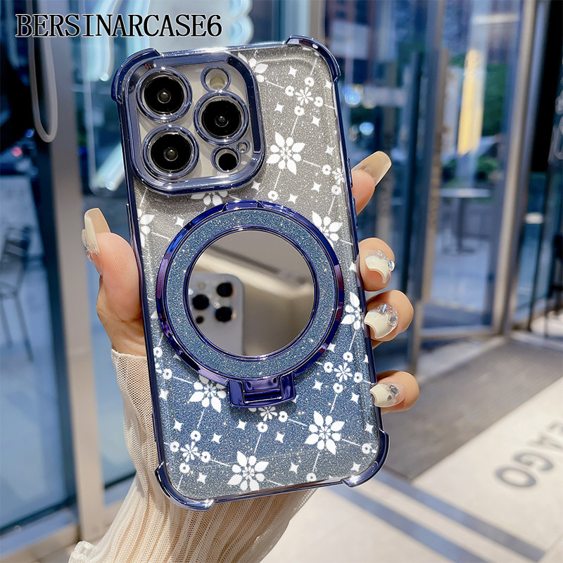 Case Redmi 10A 10C 11A 12C Case Dengan Stand Cermin Bracket Stand Soft Case Redmi Note 9 Note 10 Cer