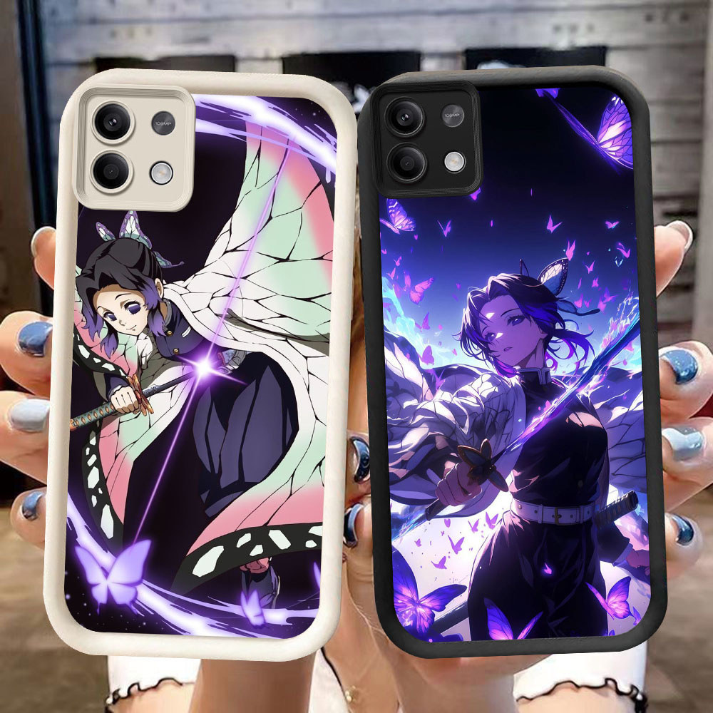 SK-96 Shinobu Kocho Demon Slayer Silikon hitam putih Casing untuk Xiaomi Poco F7 X6NEO X6 15T M6Pro 