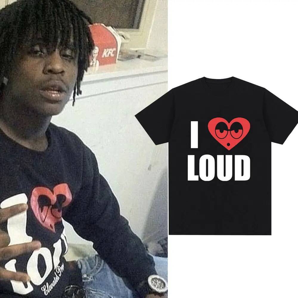 Chief Keef I Love Loud Kaos Gaya Serupa Pria Fashion Hip Hop Kaos Lengan Pendek Kasual Oversized Str