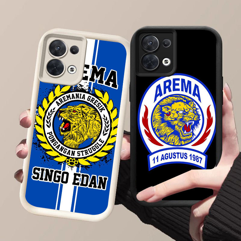 SK-64 Indonesia FC Arema Silikon hitam putih Casing untuk Redmi Reno Find 15C F21S 7 K9X 8 F21 X5 Pr