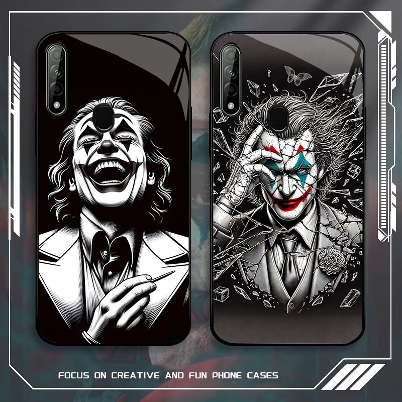 JP-49 JOKER Case KACA Soft Edge Untuk OPPO Realme A53 A53S A32 7i A31 A33 C17 2020