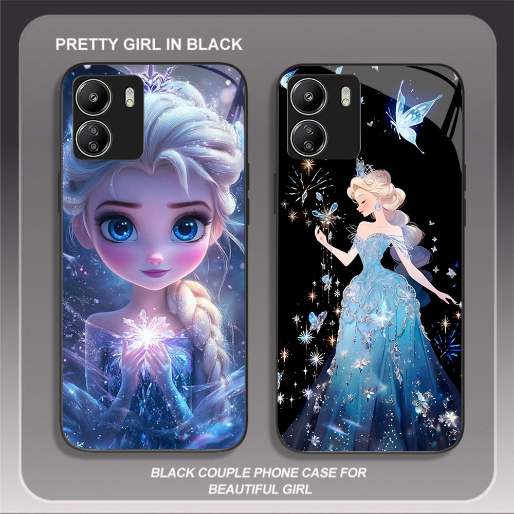 JP-42 Frozen Case KACA Soft Edge Untuk Xiaomi Redmi Note Poco A1 A2 X6 Note13ProPlus C65 13 13C 13Pr
