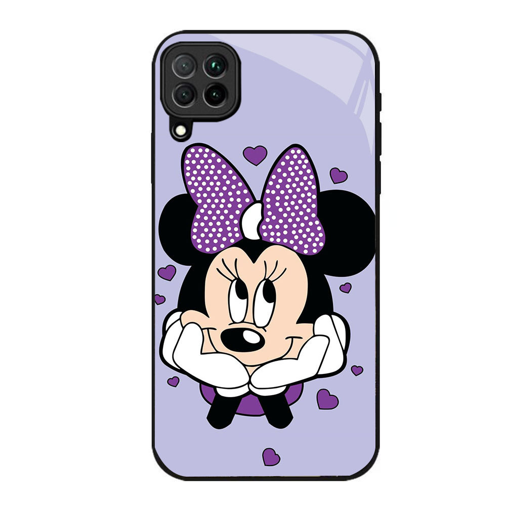 JP-57 Mickey Mouse Case KACA Soft Edge Untuk Samsung M32 A12 M12 A22 5G
