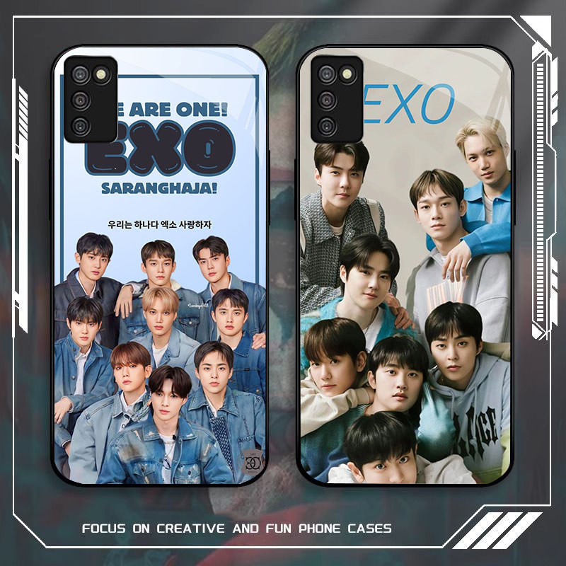 JP-29 EXO Case KACA Soft Edge Untuk Samsung 166mm M02S A51 A03S A71 A02S 164mm