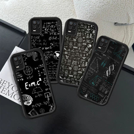 KU64 Mathematics and Chemistry Hp Plating Casing untuk OPPO Reno Find Narzo 20A N63 6i C3 N53 A95 A3