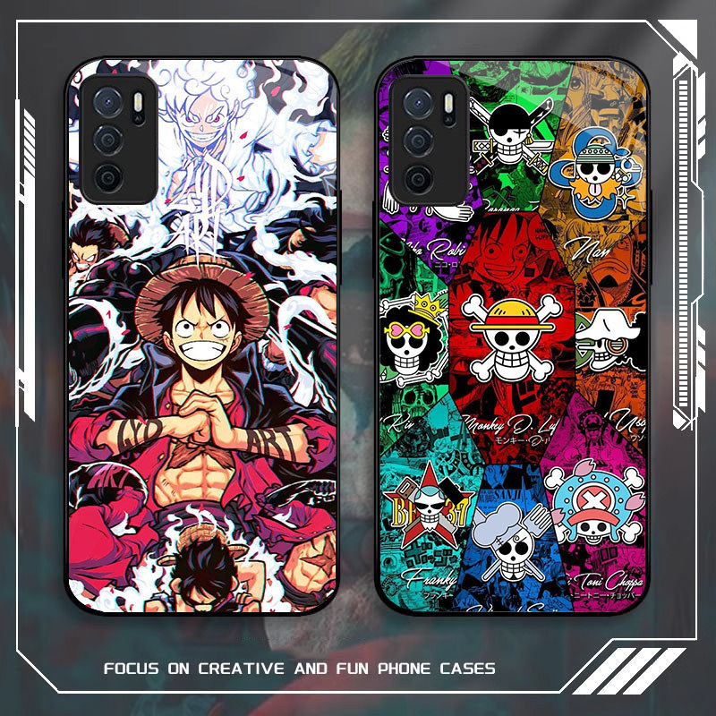 JP-67 One Piece Case KACA Soft Edge Untuk OPPO Reno A16 F19 F19S A16S A54S A74 A95 6 Lite