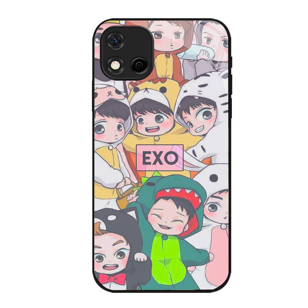JP-29 EXO Case KACA Soft Edge Untuk OPPO Realme Reno 4 4F C20A C11 A16E A16K C20 A93 F17 Pro Lite 20