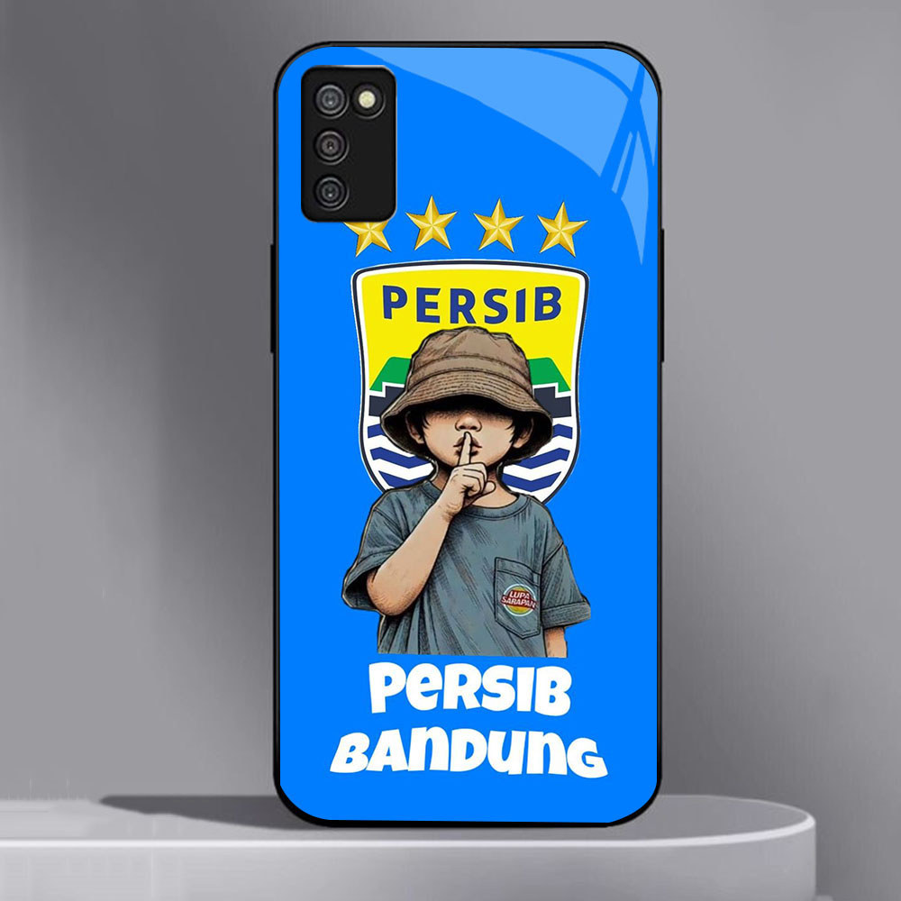 UK-80 Persib Bandung Casing KACA bingkai lembut hitam Samsung A02S M02S A03S 164mm A51 166mm A71