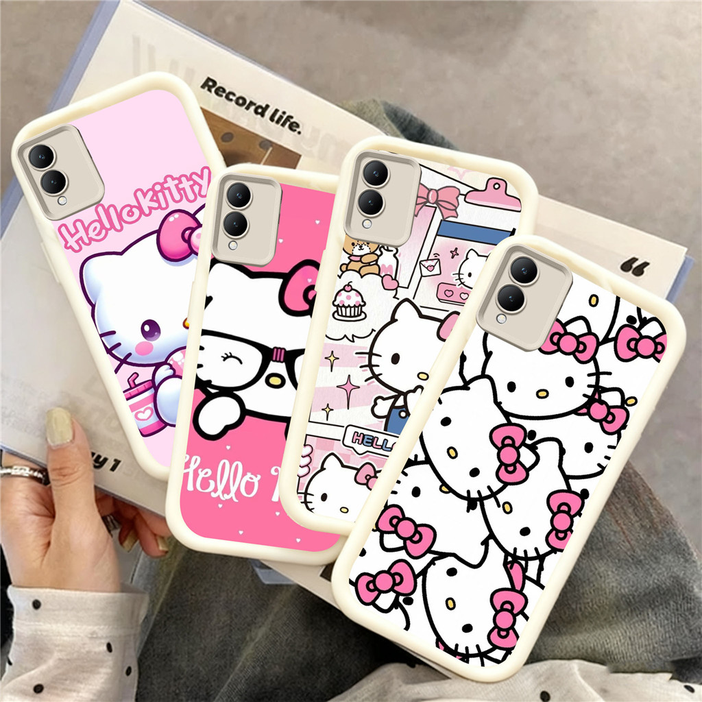 XC42 hello kitty Hp Plating Casing untuk VIVO Y91 Y53s Y95 Y81s Y75 Y66 Y56 Y93 Y81 Y91C 5G kasus si