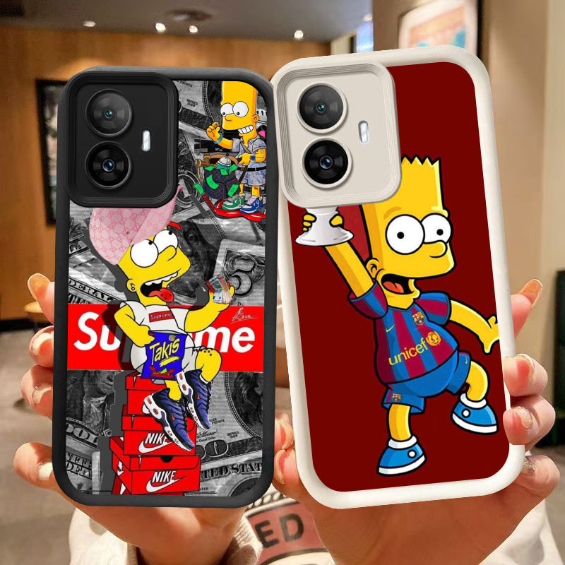 TP-24 Simpson Silikon Casing untuk OPPO Reno Narzo 10 C67 C55 F25 N55 13F 11F 11 Pro 5G Realme 4G