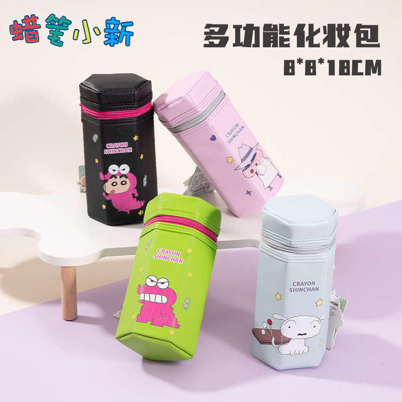 

Kotak Pensil Terbaru Pemegang Pena Crayon Shin-chan Asli Lucu Tas Makeup Kulit PU Multi-Fungsional Alat Tulis Siswa Bernilai Tinggi Import