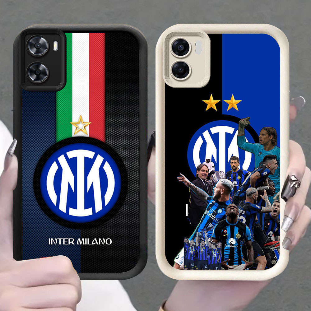 Murah Casing HP TPU Anti Gores OPPO A57 A57e A36 A96 A77 A76 A77s A57s F5 A17K TM-10 Inter Milan