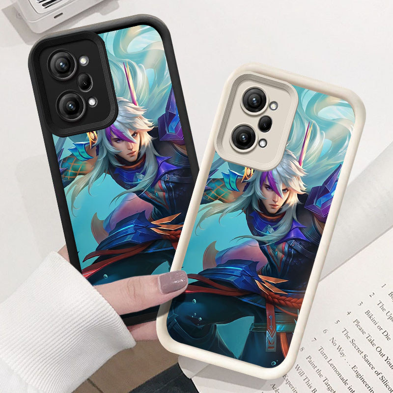 U11 Mobile Legends Casing untuk Xiaomi Redmi Note POCO F7 A5 12 C71 Pro 5G Kasus(Hitam/Putih) Cover