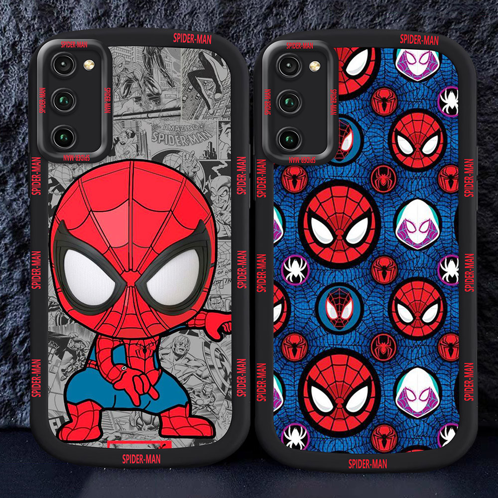 Casing untuk Samsung A51 A02S A03 A03S Hitam dan putih Case M40 Spiderman