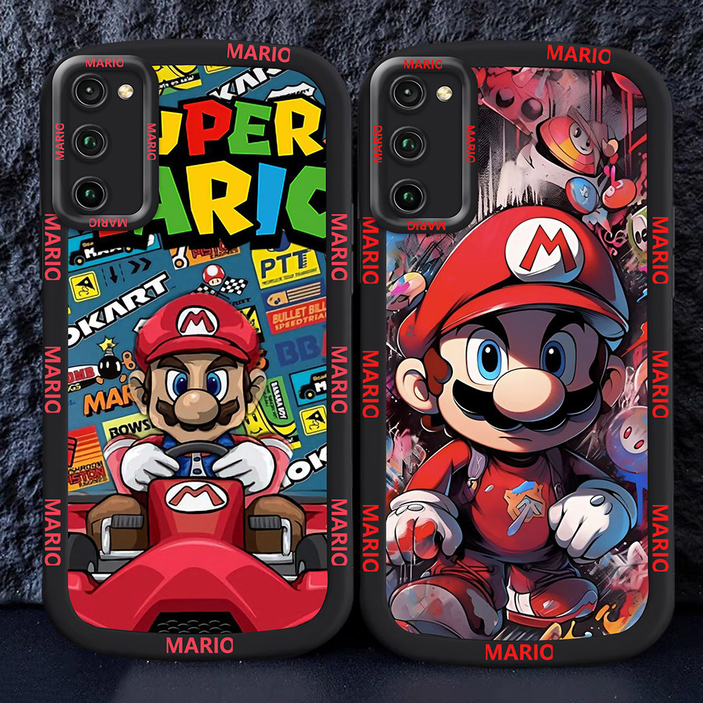 Casing untuk Samsung A51 A02S A03 A03S Hitam dan putih Case M2 Mario